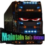 インターネット有名人悪魔の目LEDスクリーンカーアイライトトラック動的LED畫面スマートカーステッカー